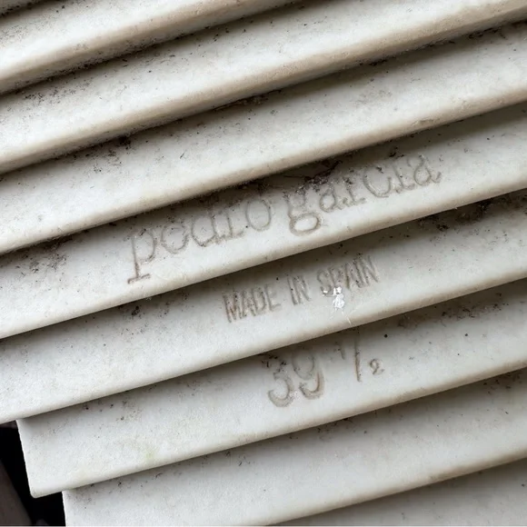 Pedro Garcia Metallic Leather Flat Low Heel Open Toe Sandals - Picture 12 of 16